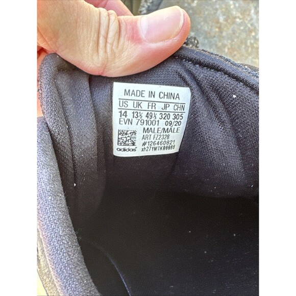 Adidas size 14  Sahale X Night Grey Black Mens Lifestyle Outdoor Sneakers FZ2328 - Picture 12 of 12